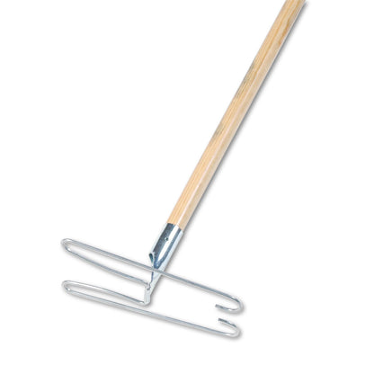 Boardwalk Wedge Dust Mop Head Frame/Lacquered Wood Handle, 0.94" dia x 48" Length, Natural