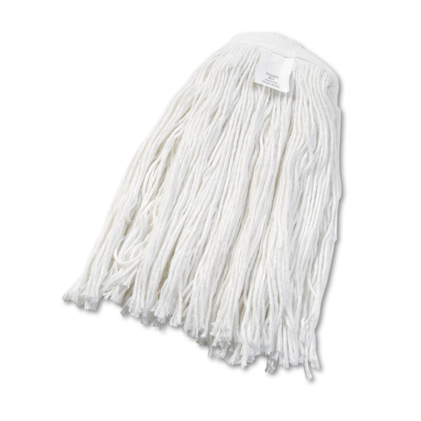 Boardwalk Cut-End Wet Mop Head, Rayon, No. 24, White