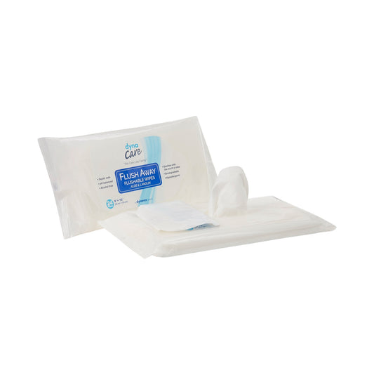 Dynarex Flush Away Personal Wipes, Adult, Soft Pack, Aloe/Lanolin 1322