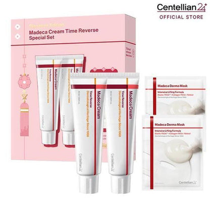[Centellian24] Signature Edition | 2X Madeca Cream Time Reverse + 2X Intensive Formula Sheet Mask | Daily Hydrating Repair with Cica, Hyaluronic Acid & Radiance Boost | Korean Skincare