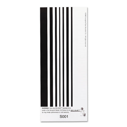 Acroprint Time Clock Cards for Acroprint ATT310, One Side, 4 x 10, 200/Pack