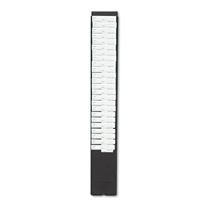 Acroprint Time Card Rack, 25 Pockets, Plastic, Black