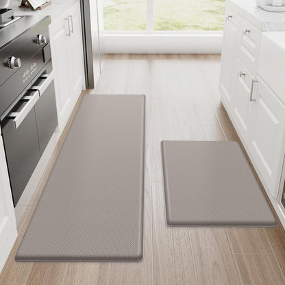 Kitchen Mats, 2PCS Kitchen Rugs, Cushioned anti Fatigue Kitchen Mats for Floor, Non-Slip Standing Desk Mat, Waterproof Kitchen Rug Set for Kitchen,20" X 32"+20" X 94.5"-Full 1Inch Thick,Black