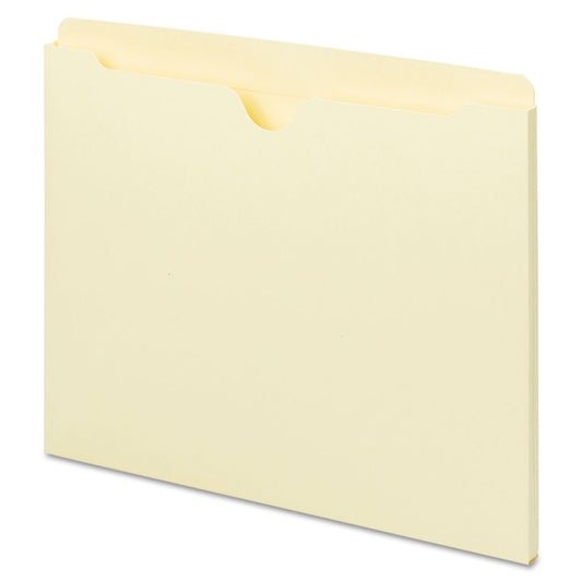 Universal Deluxe Manila File Jackets with Reinforced Tabs, Straight Tab, Letter Size, Manila, 100/Box