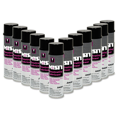 Misty Penetrating Lubricant Spray, 19 oz Aerosol Can, 12/Carton