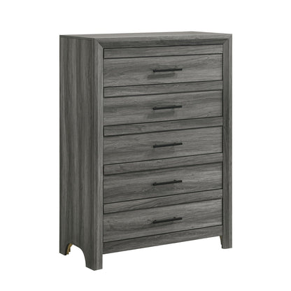 Denver - 5 Drawer Chest - Gray