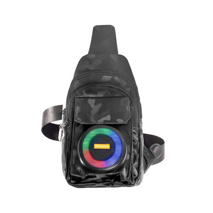 Trendy Outdoor Speaker Backpack, Portable Bluetooth Audio, Storage Space, Charging Power & FM Player – Designed for Camping, Hiking & Adventure Trips