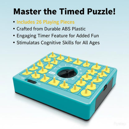 Time Puzzle Pop up Board Game for Kids with Shape Matching Puzzles Fun Learning Toy That Teaches Shape & Color Recognition Develops Problem Solving Skills Eco Friendly ABS Material