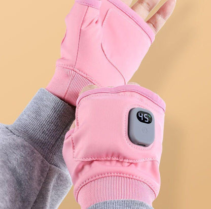 Comfort Warm Gloves Electric Winter Heating USB Rechargeable Smart Warm Winter Gloves for Skiing Cold Weather Driving Hiking Lycra Microfiber Multi-Gear Temperature Adjustment