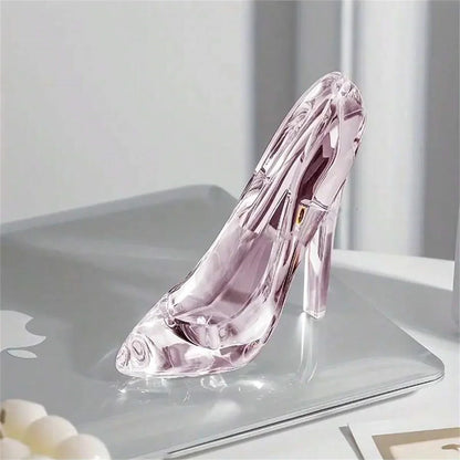 1pc Creative Acrylic Crystal Shoe Festival Party Decorations Wedding Venue Ornaments Princess Party Accessories Miniature Statue