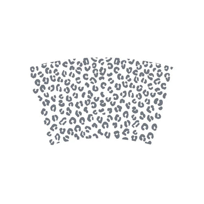 Leopard Pattern Full Wrap Vinyl Sticker for 24 oz Cold Cup | Cheetah Coffee Cup Decal