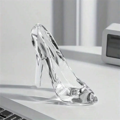 1pc Creative Acrylic Crystal Shoe Festival Party Decorations Wedding Venue Ornaments Princess Party Accessories Miniature Statue