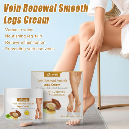Ximonth Vein Renewal Smooth Legs Cream, Relief Sore Legs Massage Varicose Earthworm Leg Vein Care Cream