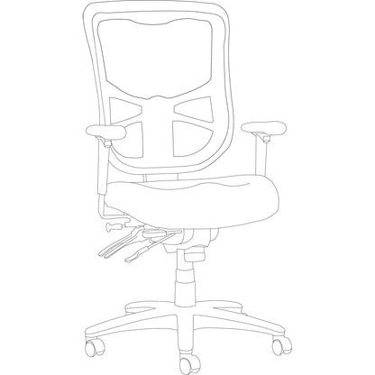 Alera Elusion Series Mesh High-Back Multifunction Chair, Supports Up to 275 lb, 17.2" to 20.6" Seat Height, Black