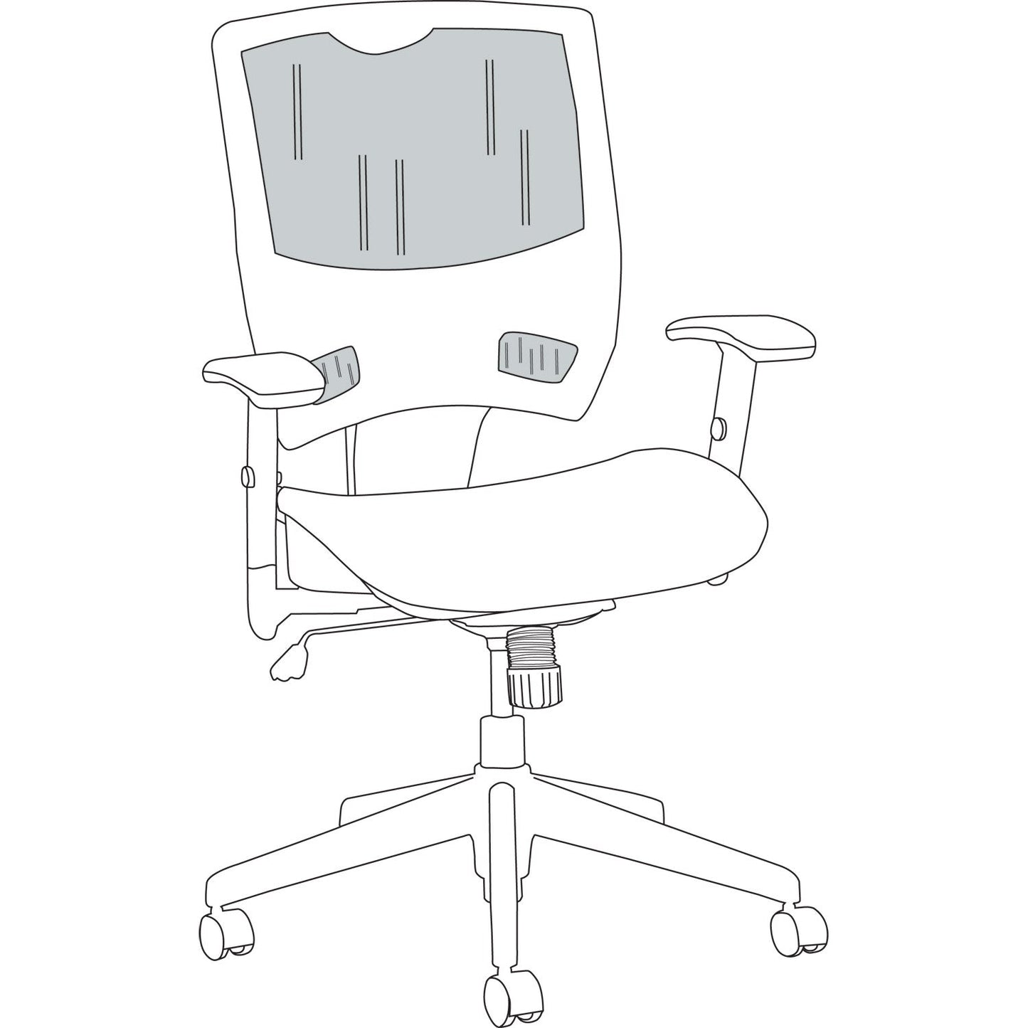 Alera Epoch Series Suspension Mesh Multifunction Chair, Supports Up to 275 lb, 16.25" to 21.06" Seat Height, Black
