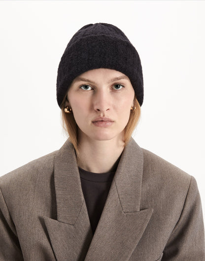 Alpaca Chunky Wool Rib Beanie