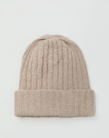 Alpaca Chunky Wool Rib Beanie