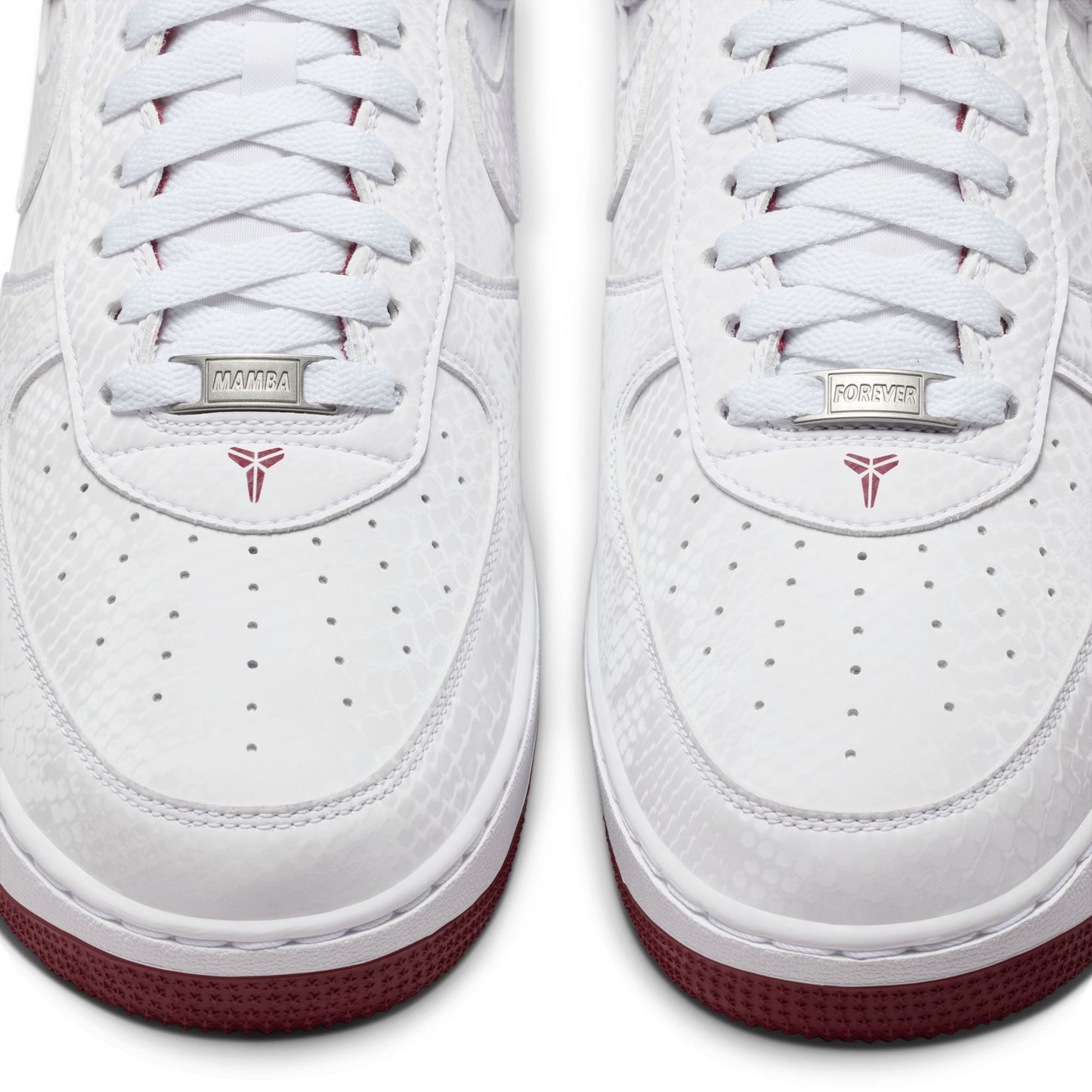 Nike Mens Kobe Air Force 1 Low - White/Team Red