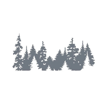Mountain Forest Trees Vinyl Sticker Decal | Nature Adventure Wall Art for Car Laptop Window