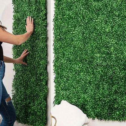 10pcs Grass Wall Panels Artificial Boxwood Grass Greenery Backdrop Wall Topiary Hedge Plant
