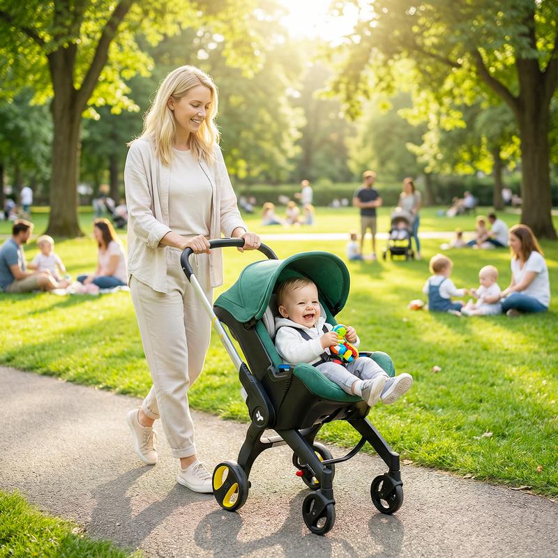 All in One Convertible Baby Stroller without Latchbase -Toddler Stroller with Reversible Stroller Seat ;Compact Stroller Carrinho De Bebe Affordable Strollercompact Stroller