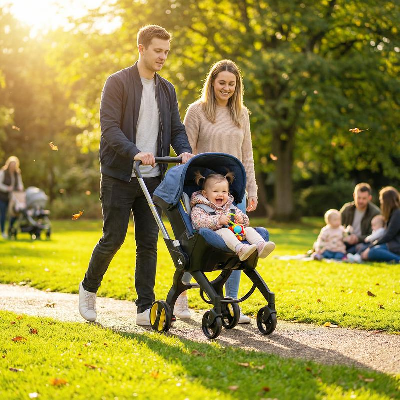 All in One Convertible Baby Stroller without Latchbase -Toddler Stroller with Reversible Stroller Seat ;Compact Stroller Carrinho De Bebe Affordable Strollercompact Stroller
