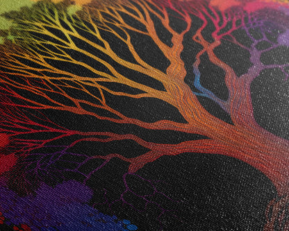 Rainbow Tree of Life, Framed Canvas Print