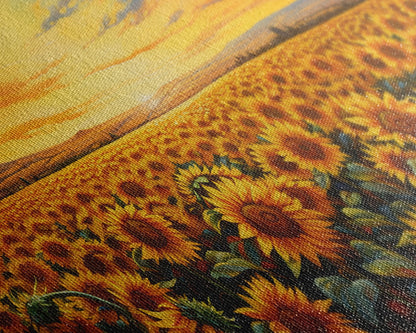 Wildflower Wall Art, Spring Decor, Sunflowers Wall Art, Canvas Print, Set Of 3 Prints, Wall Art, 3 Piece Wall Art, Southern Wall Art