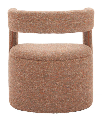 Atria Tawny Brown Fabric Club Chair with Ottoman