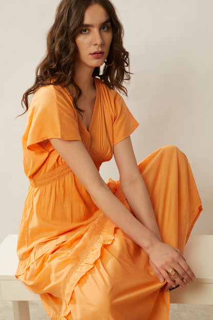 Bohera Miralee Golden Tiered Maxi Dress