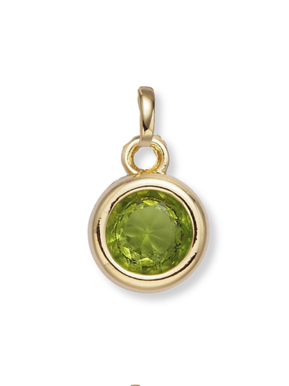 Bezel Birthstone Clip Charm