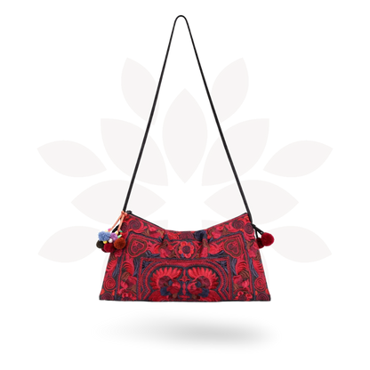 Leyla Embroidered Crossbody Hmong Purse - Thailand