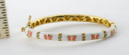 Enamel Butterfly Bangle