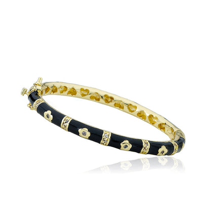 Enamel Flower Bangle