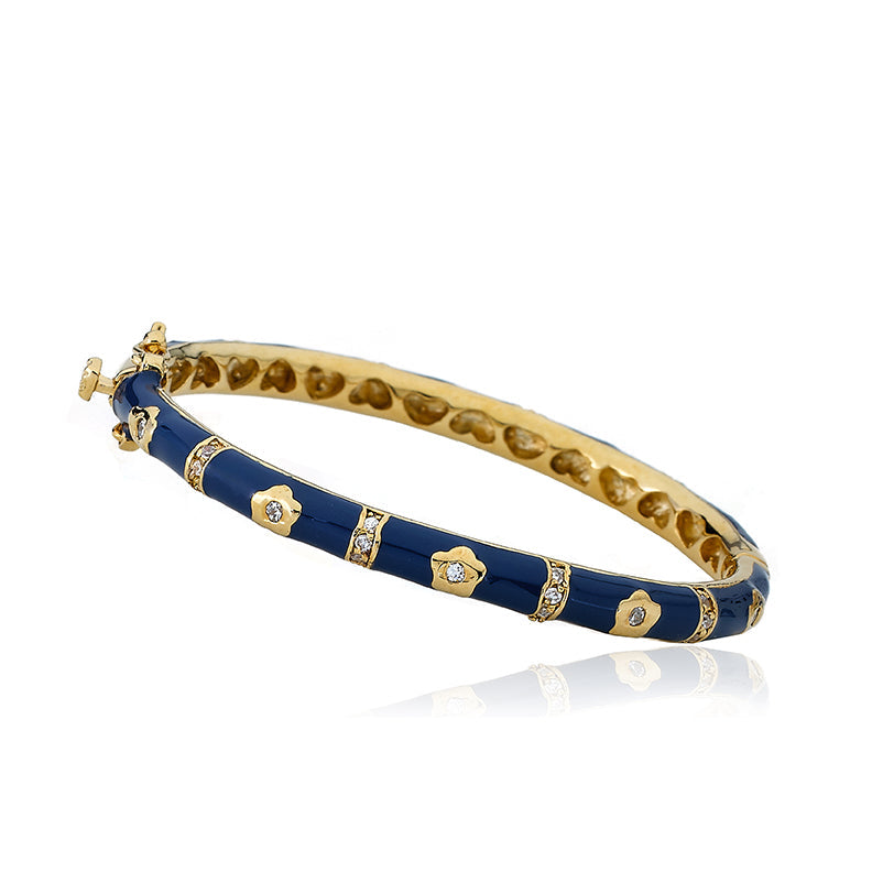 Enamel Flower Bangle