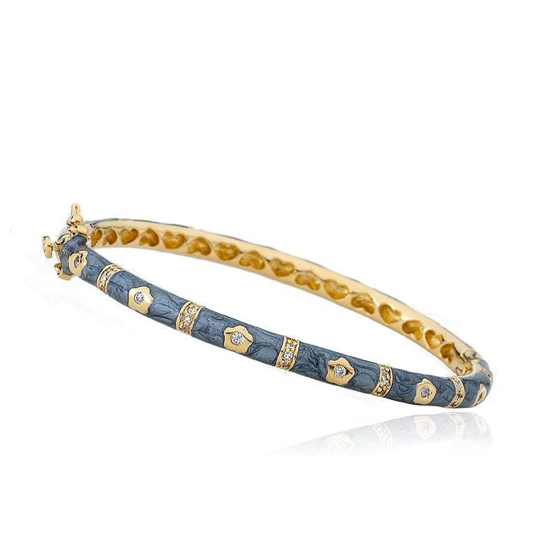 Enamel Flower Bangle