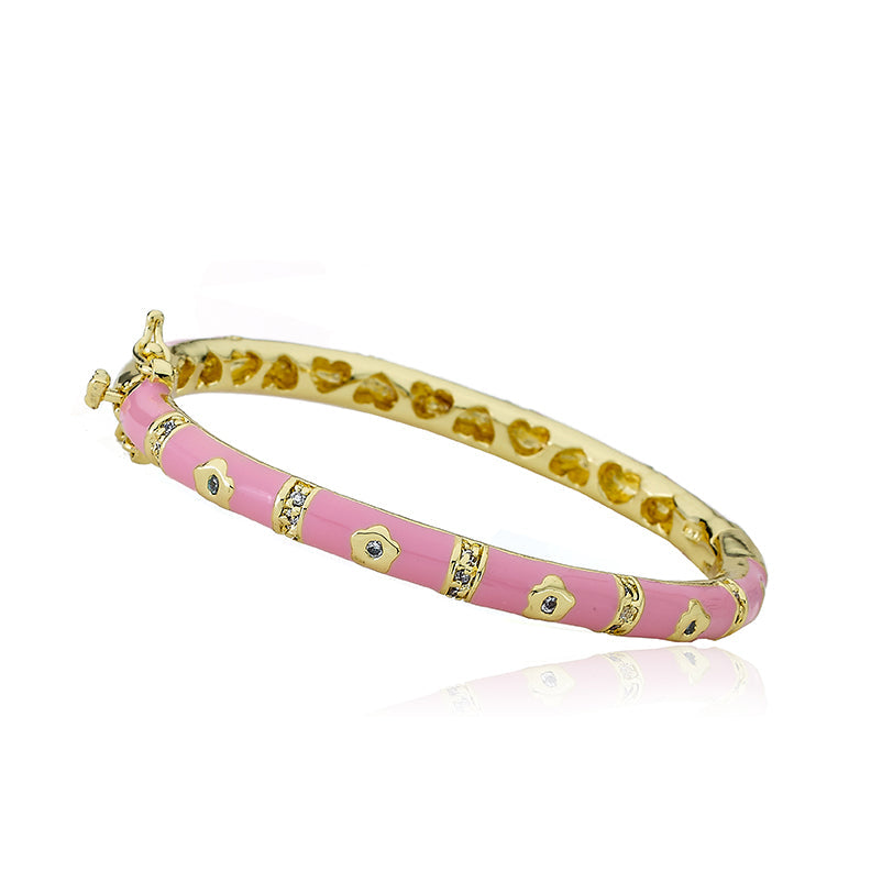 Enamel Flower Bangle