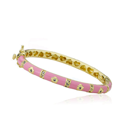 Enamel Flower Bangle