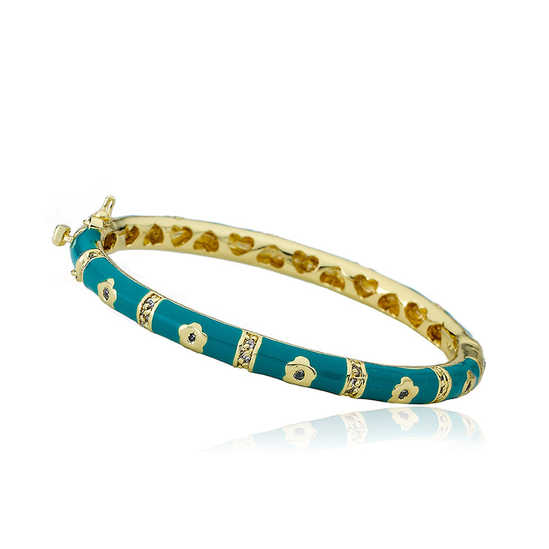 Enamel Flower Bangle