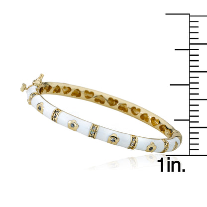 Enamel Flower Bangle