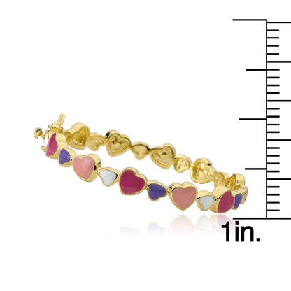 Enamel Heart Bangle