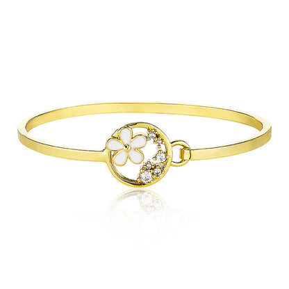 Enamel Daisy Bangle