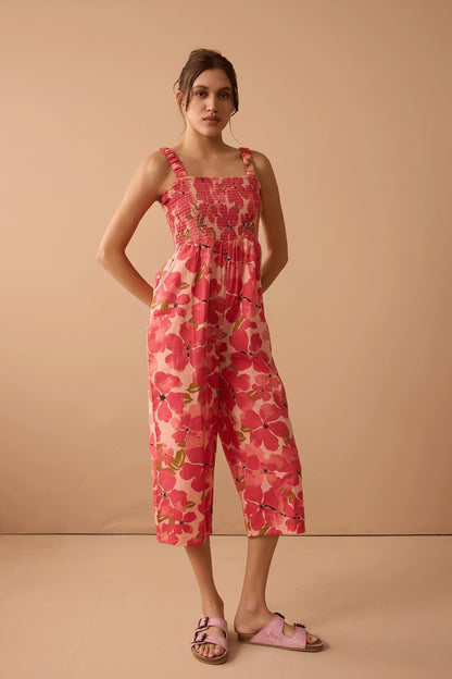 Danielle's Delight Floral Jumper In Red