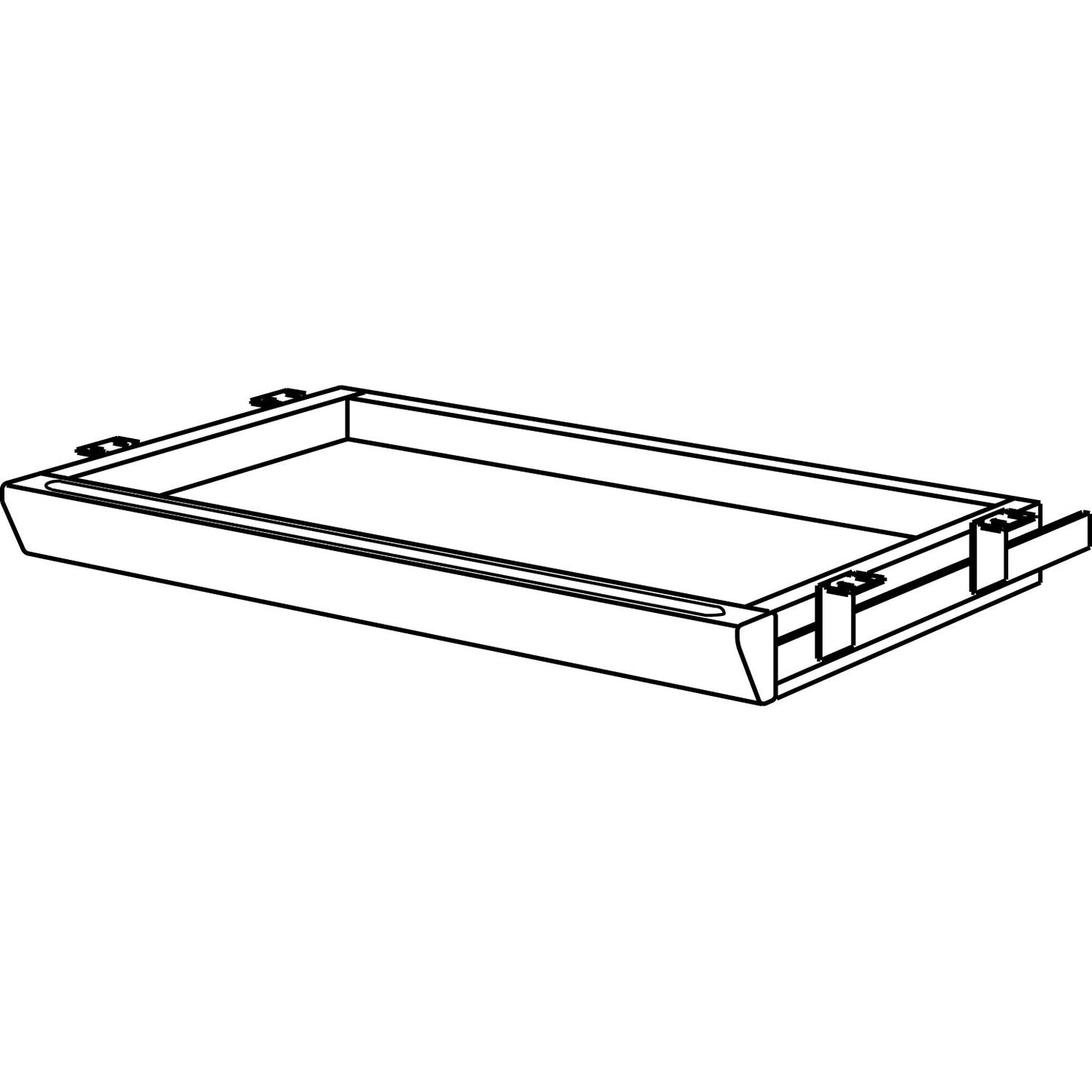 Bush Universal Pencil Drawer Accessory, Metal/Wood, 26.38w x 15.88d x 2.75h, Black