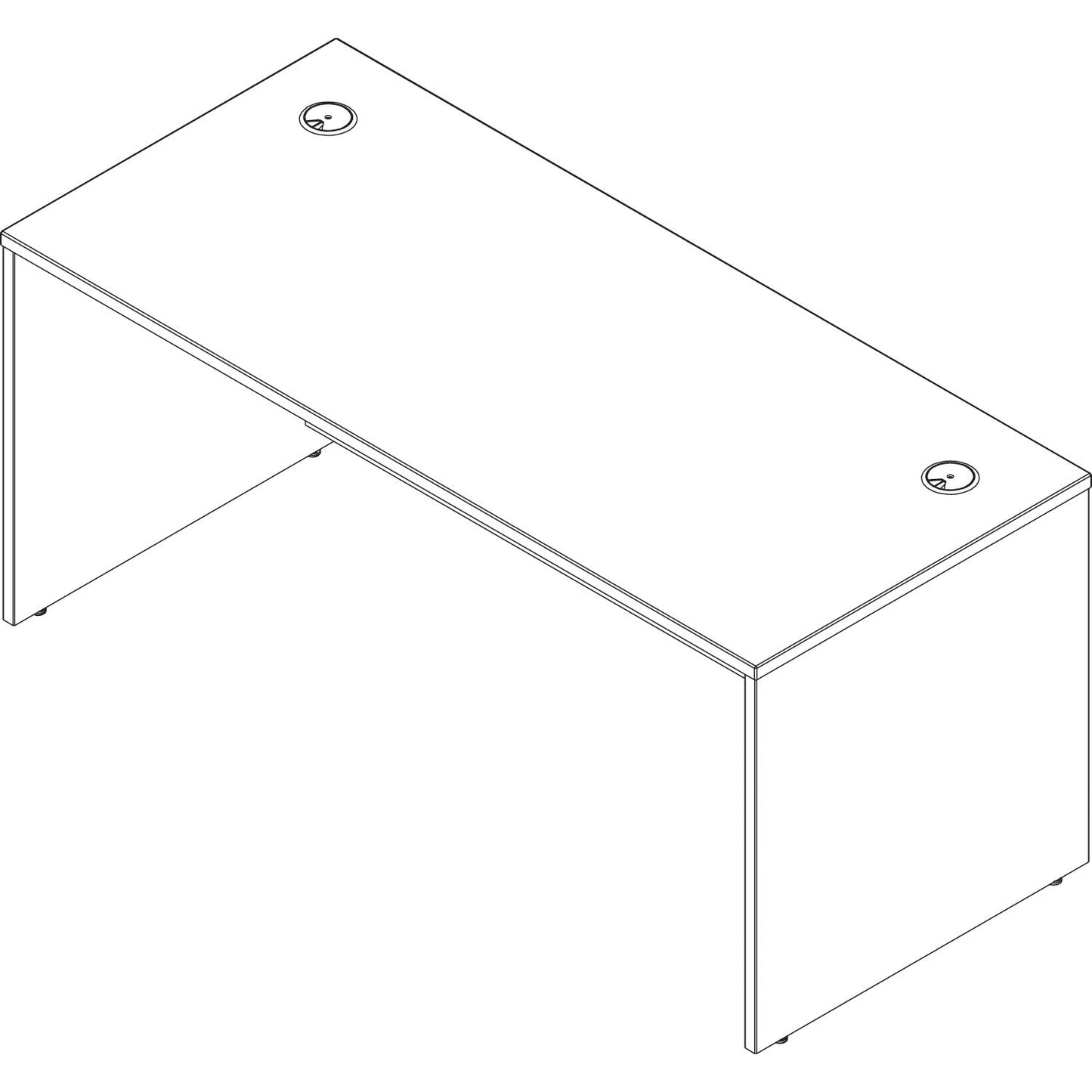 Bush Series C Collection Desk Shell, 66" x 29.38" x 29.88", Natural Cherry/Graphite Gray