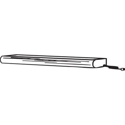 Bush Task Light Accessory, 23.38"w x 3.5"d x 1.2"h, Pewter