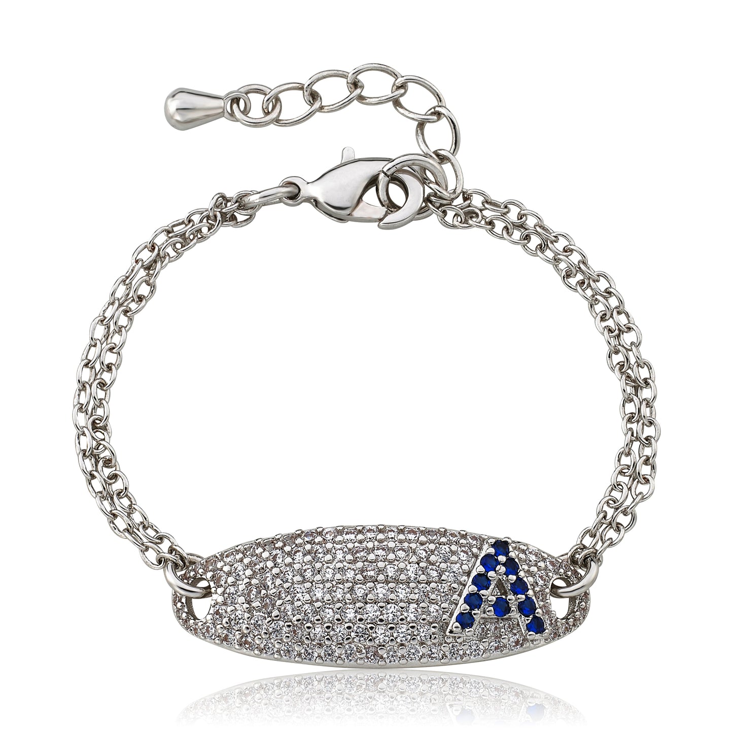 Pave ID Bracelet with Initial