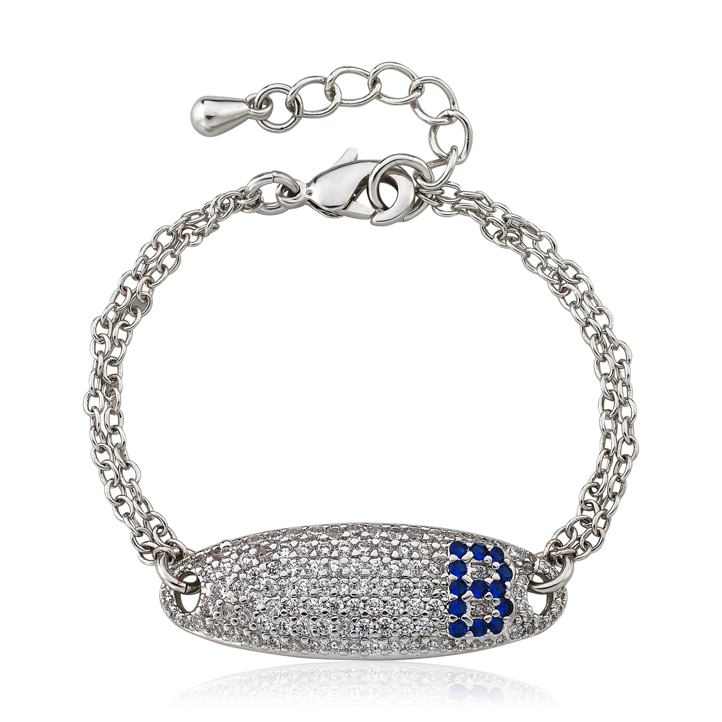 Pave ID Bracelet with Initial