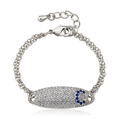 Pave ID Bracelet with Initial