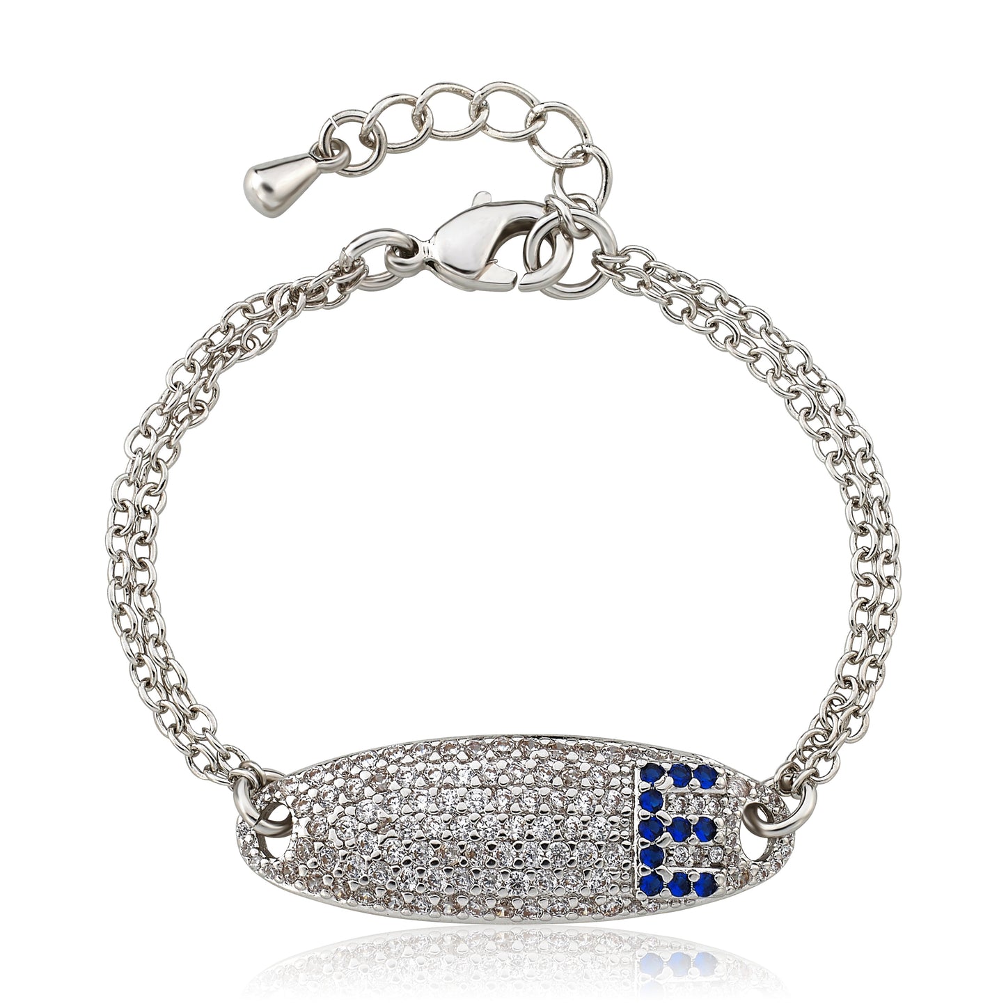 Pave ID Bracelet with Initial